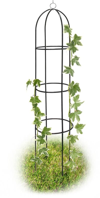 Plantensteun obelisk - 190 cm - metaal - klimplanten - groen
