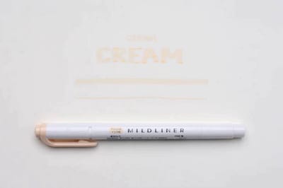Zebra Mildliner Double-Sided Highlighter - Fine / Bold – Mild Cream / WKT7-MCR