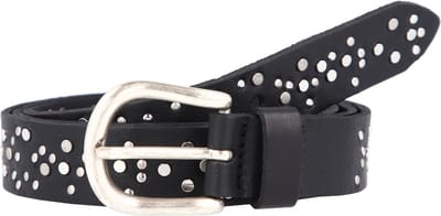 Vanzetti Leren riem 25mm Rivet Belt W100 Black zwart