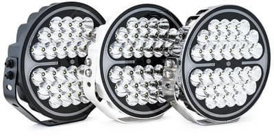 Nova 9 inch zwarte Led verstraler Tralert met positielicht wit/amber en ingebouwde LED Flitser