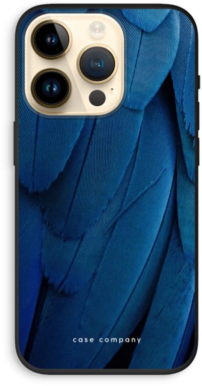Case Company® - Hoesje geschikt voor iPhone 14 Pro hoesje - Pauw - Biologisch Afbreekbaar Telefoonhoesje - Bescherming alle Kanten en Schermrand