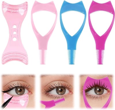 Set van 4 multifunctionele wimpertools, mascara shield, applicator en eyeliner gids voor vrouwen en beginners