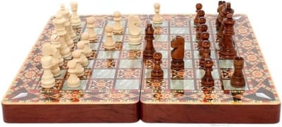 Premium Schaakspel Opvouwbaar Schaakspel Intellectueel Entertainment Spel Draagbaar 3-in-1 Luxe Ridder Damspel Cadeau