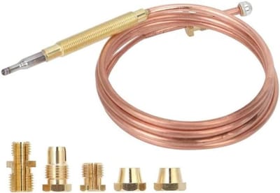 Gas Thermokoppel Kit - Verwarmingsonderdeel Controle - Veilige Verwarmingscontrole - Automatische Vlamuitvalbeveiliging - 56 Gram - Zilver