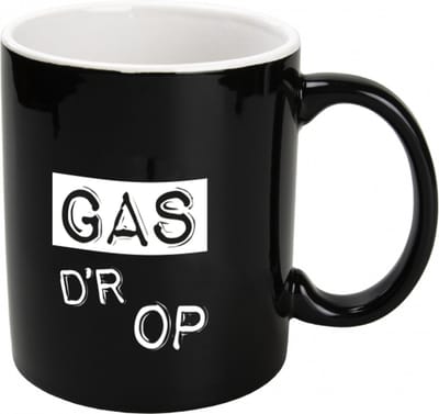Mok - Koffie - Zwart Wit - Snoepmix - Gas d’r op - lint: Speciaal voor jou” - Cadeauverpakking