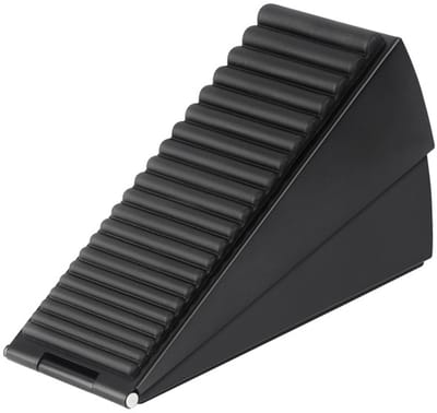 Deurblokken - Wedge - met verstelbare veren - Rubber/RVS - Deurblokken - Deurbestemming - Deurklemmen - Zwart - Voor deuropeningen van 5-65 mm - Binnendeurblokken