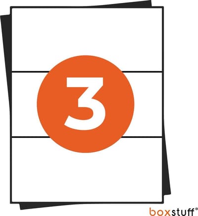 A4 Stickervellen - Verzend Etiketten Stickers - Adres Etiketten - Geschikt Inktjet en Laser Printers - 3 Per Vel - 210x99MM