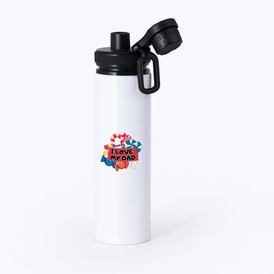 Hacebo® - Papa cadeau - waterfles met draaidop zwart - met opdruk - Papa - Vader cadeau - met opdruk - Vader cadeau - Vader cadeautjes - Vaderdag cadeau - Vader cadeautjes verjaardag - liefste papa - papa - water fles - 850ML