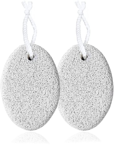 Dailygoods- Puimsteen 2 Stuks - Voetpuimsteen voor Eeltverwijdering - Voetschrobber - Harde Huid - Eelt en Likdoorns - Inclusief Ophangtouwen - Voetscrubber
