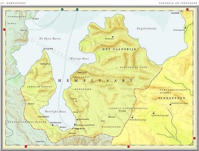 Hemelvaart - Poster - Kaart uit de Atlas van het Bijbelse Continent - Jean Klare -  30 x 40 cm