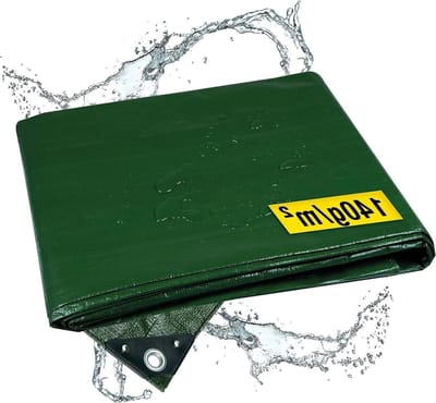 Afdekzeil Waterdicht - Zeildoek Robuust - Bescherming Buiten - Scheurvaste Ogen - 3 x 6 m - Groen