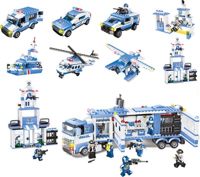 City Police - Politie - Actie - Bouwset - 8 in 1 set - Compatible met bekend merk - Giftbox