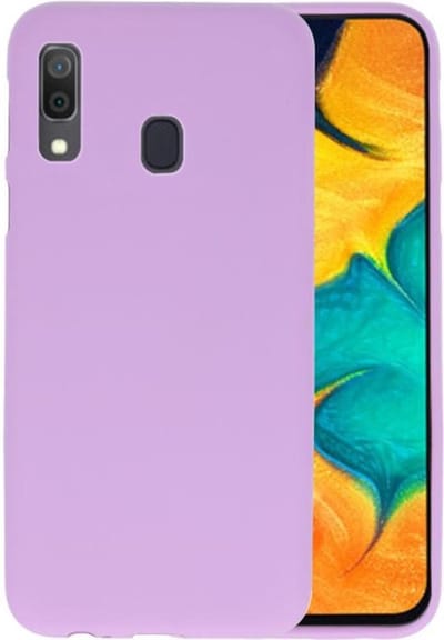 Hoesje Geschikt voor de Samsung Galaxy A30 - Backcover Color Telefoonhoesje - Paars