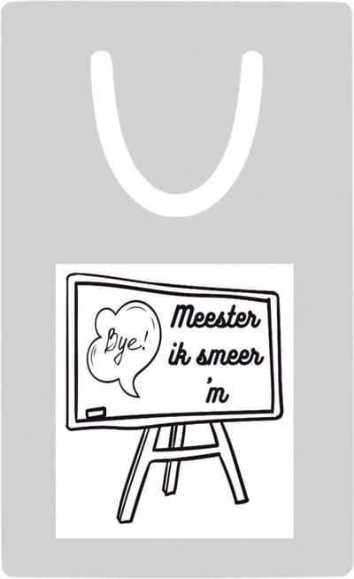 Hacebo® - Meester ik smeer ´m metalen boekenlegger - Meester - Meester - Leraar Bladwijzer boekenleggers - 7.6 cm x 5cm