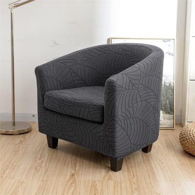 Housse de fauteuil Jacquard Club Couleur Unie Housse de chaise Housse de canapé extensible Protecteur de meubles de salon Amovible