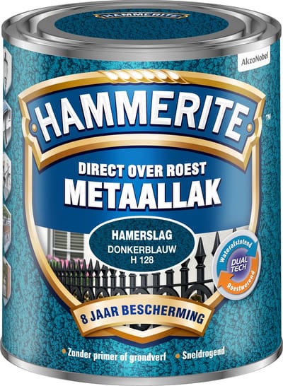 Hammerite - Metaallak Hamerslag - Donkerblauw - 750 Ml