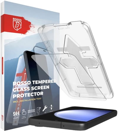 Rosso Tempered Glass Screenprotector Geschikt voor Samsung Galaxy S23 FE | 9H Gehard Glas | Beschermglas | Glasplaatje | Case Friendly | Met Installatietray | Eenvoudige montage