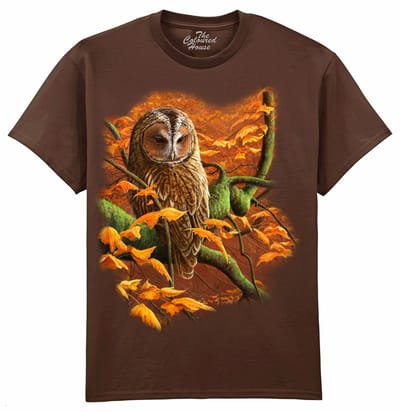 Bosuil Uilen Autumn Tawny Owl The Coloured House T-shirt S