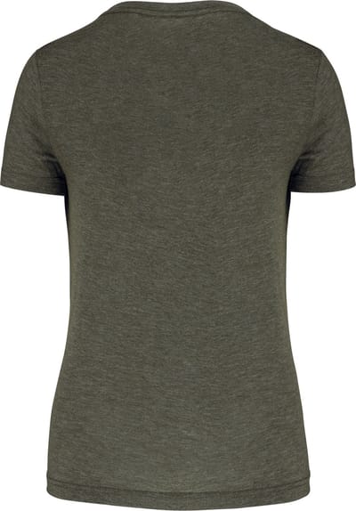 PROACT® Damessport-T-shirt triblend met ronde hals PA4021 - Dark Khaki Heather - S