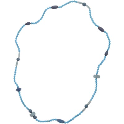 Behave – Lange ketting blauw – Boho look – Vintage kralenstijl