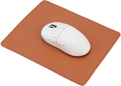 Dailygoods- Muismat Antislip - Dubbelzijdige Leren Muismat - Waterdicht - Rechthoekig - 23 x 19 cm - Genaaide Rand - Bureauonderlegger