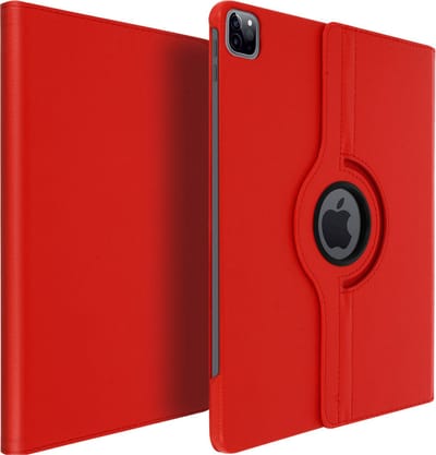 Avizar Hoesje Geschikt voor iPad Pro 12.9 Volledige Bescherming 360° Draaibare Standfunctie, Rood
