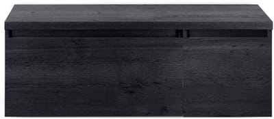 Frozen Badmeubelset 120 cm - Greeplijst in Kleur - Wastafel Onderkast met Bovenblad Black Oak