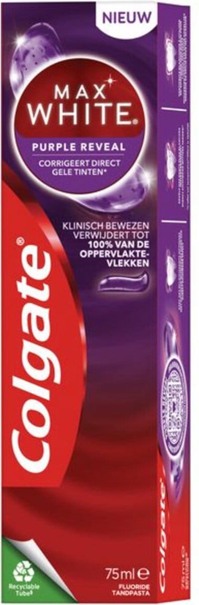 Colgate Tandpasta Max White Purple Reveal - 6 x 75 ml - Voordeelverpakking