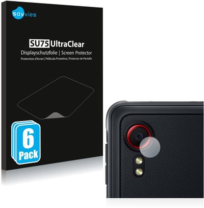 Savvies - Screenprotector voor Samsung Galaxy XCover 5 (ALLEEN Camera Lens) - Folie Beschermfolie transparant 6 Stuks