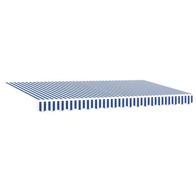 vidaXL - Vervangingsdoek - zonnescherm - voor - 4x2 - m - Blauw - en - witte - strepen