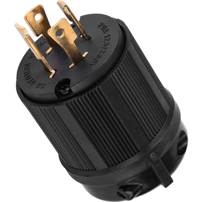 125V250V 20A US Twist Lock 4-polige Male Stekker L1420P black