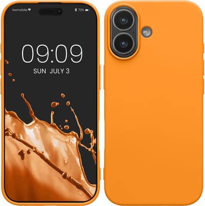 kwmobile telefoonhoesje geschikt voor Apple iPhone 17 - Hoesje voor smartphone - Back cover in fruitig oranje