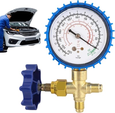 Airconditioning Meter - Koelmiddel Drukmeter - Systeem Onderhoud - Lekvrij Ontwerp - 9.8 x 4.9 cm - Groot Horloge