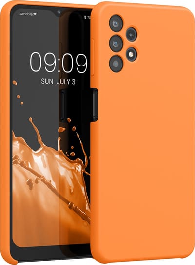kwmobile telefoonhoesje geschikt voor Samsung Galaxy A32 5G - Hoesje met siliconen coating - Smartphone case in fruitig oranje