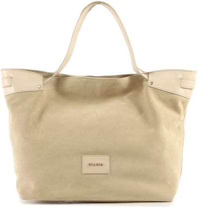 BIASIA Leren shopper handtas Memory Shopping Bag Creme White crème