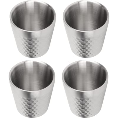 4 stuks 304 Roestvrijstalen Beker Dubbelwandig Geïsoleerde Verdikte Beker Warm Koud Drinkbeker voor Kantoor Camping gray