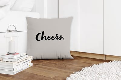 Sierkussens - Kussentjes Woonkamer - 45x45 cm - Quotes - Drinken - Cheers - Spreuken