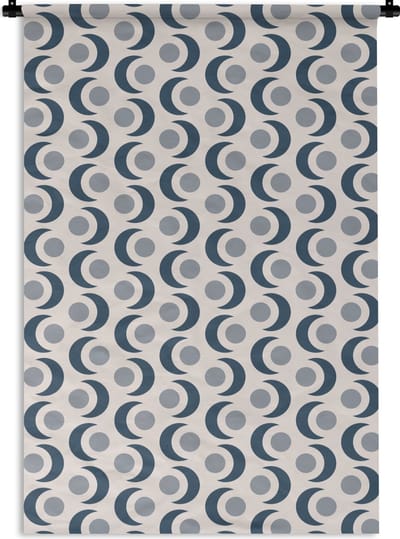 Wandkleed - Wanddoek - Maan - Design - Cirkel - 120x180 cm - Wandtapijt