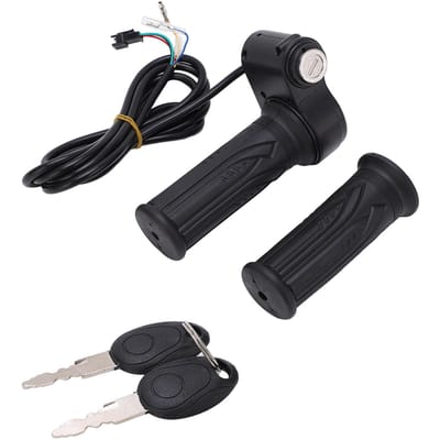 Elektrische Scooter Gashendel Handvat Grip Geen Display Groot Mes Slot Draai Gashendel Grips voor Elektrische black