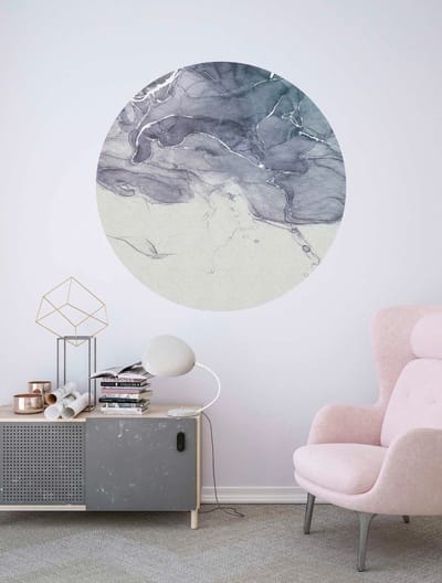 Fotobehang - Fabled INK 125x125cm - Rond - Vliesbehang - Zelfklevend