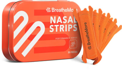 BreatheMore® Neusstrips - The Performance Series - Travel Box - Oranje - 30 stuks