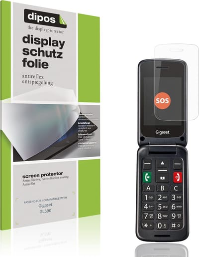 dipos – 4x Matte Beschermfolie geschikt voor Gigaset GL590 | Krasbestendige & antireflecterende Screenprotector Ultra-Thin
