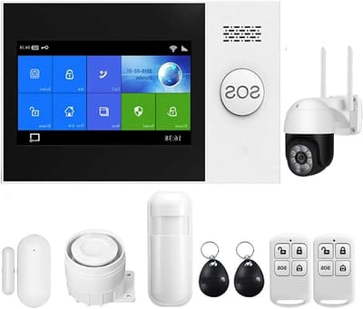 Draadloos Alarmsysteem - Huisbeveiliging Set - Thuisbeveiliging - Touchscreen Bediening - Set 6 - Wit