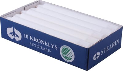Dinerkaarsen - 100% stearine - wit - tafelkaars - 20 cm hoog
