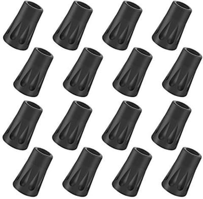 Rubberen buffers voor wandelschoenen en trekkingstokken - 16 stuks