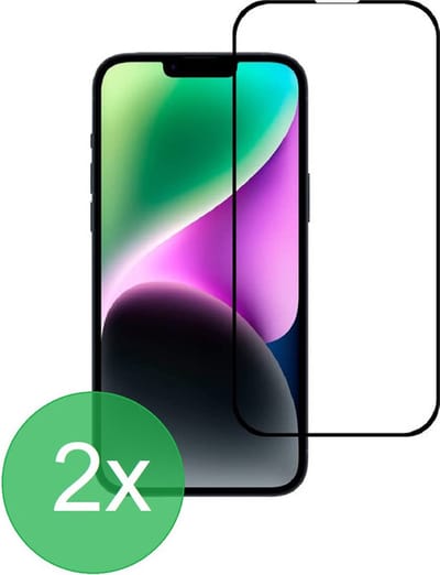 2x Screenprotector Full Geschikt voor iPhone 14 - screen protector - volledige glas - bescherming - beschermglas - ZT Accessoires