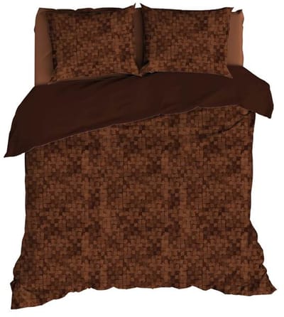 Satin d'Or Bizassa Dekbedovertrek - Tweepersoons - 200x200/220 cm - Mokka