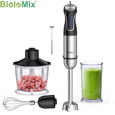 CYRO - Staafmixer - Elektrische staafmixer - Hakmolen - 5 in 1 multifunctioneel - Staafmixers - RVS - Staafmixer set - Zwart