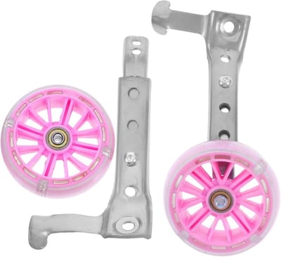 Fiets Steunwielen - Kinderwielen - Veilig Leren - Verstelbare Hoogte - 29 x 11.5 cm - Roze