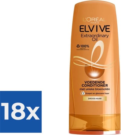 L’Oréal Paris Elvive Extraordinairy Oil Conditioner - 200 ml - Voordeelverpakking 18 stuks